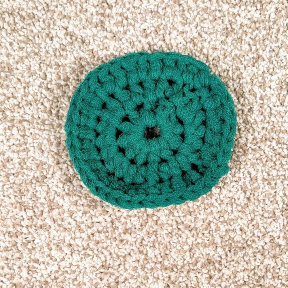 Handmade Emerald Green Crochet Pot Scrubber